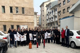 برگزاری مانور اطفای حریق در مجتمع سلامت رشتیان